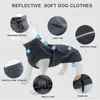 Abbigliamento per cani Gilet impermeabile Abbigliamento invernale Caldo imbottito Design riflettente Cappotto per animali Facile da indossare Fibbia Fascia elastica Mantello grande Vestiti