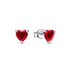 Bracelets de charme 925 Sterling Silver Charms Bracelets Bijoux Ensemble de cinq pièces de Blink Red Heart Series Designer Bracelet Collier Bague Fi Dhqew