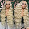 Synthetische pruiken Braziliaans haar 613 Honingblond Kleur 13X4 Hd Transparant Kant Frontale Body Wave 30 inch Frontpruik Voor Vrouwen Drop Deliv Dhoys