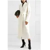 Kadın Ceketleri Kışla Kadın Yünlü Ceket Sashes Sıradan Tek Düğmesi Geniş Belli Yün Karışımları Ceket Palto Lady X-Long Coats 231201