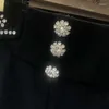 女子ショーツブラックベルベットハイウエストダイヤモンドボタンカジュアルパンツ女性秋と冬のファッションショート