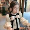 Clothing Sets Clothing Sets Girls Princess Veet Dresses Children Ceremonial Long Sleeves Fashion Baby Casual Wear 1 15Ys Vestidos Kids Dhuqw