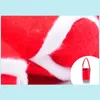 Julekorationer 1 PC Christmas Buckram Santa Pants Stor handväska Candy Wine Presentväska Xmas Decor Cheer Gift Treat Candy Wine Bottle Holder 231202