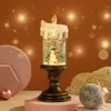 Elektroniskt ljusljusvatten fyllt Candle Light Decoration Small Night Light Christmus Music Box Decoration