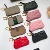 Womens Key Wallets Men Coins Bolsas Bolsas de Moda Mulher Moda Moda Bolsa de Cartão de Cartão de Cartão Com Zíper com Box216s