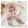 Haaraccessoires Elegant Nieuw Paardenstaart Lint Ring Effen Kleur Geknoopt Kwastje Hoofd Veelzijdig Voor Vrouwen Drop Delivery Producten Gereedschappen Dhoqh