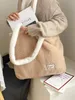 Вечерние сумки Кашемировая флисовая сумка Женская плюшевая сумка через плечо с двумя сторонами Дизайнерская сумка-тоут для девочек Женская сумка-шоппер Кошелек 231202