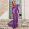 Kentsel Seksi Elbiseler Muhteşem Balo Gown Partisi Sequin Seatin Glitter Prom Elbise Plus Boyut Boyutu Kokteyl Lady Robe De Gelin Elbiseleri Annesi T231202