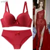 BRAS SETS 2022 NYA SEXY 34-42 BC CUP BRAS SET FÖR KVINNA BRASIERE Pink Red Blue Beige Black Panties Underwear Plus Size Lingeriel231202