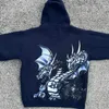 Kadın Hoodies Retro Y2K Amerikan Sokak Giyim Hip Hop Süper Büyük Desen Baskılı Hoodie Gotik gevşek eğlence sporları