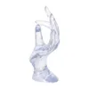 Jewelry Pouches Stand Transparent Hand-form Holder Display Acrylic Stands OK-hand Rings Rack Gesture