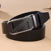 Ceintures Ceinture en cuir de vachette haut de gamme pour jeunes, pour hommes, mode haut de gamme, boucle automatique, ceinture d'affaires en cuir véritable, nouveau modèle