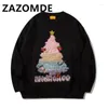 Herentruien ZAZOMDE Amerikaanse straattrui Winter heren Vintage losse kerstboom gebreide unisex hop hip casual warme trui