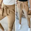 Kvinnors byxor capris borntogirl mode casual smala byxor för kvinnor vår sommar höst hög midja svartrosa khaki byxor byxor y2k streetwear t231202