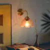 Wandlamp Amerikaans Creatief Gecraqueleerd Glas Voor Slaapkamer Woonkamer Eetkamer Vintage Nachtkastje Messing Led Sconces Lights