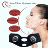 Ansiktsvårdsenheter Electric Mask EMS Microcourrent Vibration Vshaped Chin Lyftning Dra åt Anti Wrinkle Skin Massage Instrument 231202