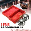 Autres articles de massage 2X boules de Baoding chinoises Fitness Handball santé exercice stress thérapie de relaxation Chrome boule de Massage des mains 38mm 231201