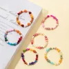 Strand Fashion Bohemian Rainbow Smalto Rotondo Perline Bracciale per donna Uomo Perla Bracciale elastico Accessori per gioielli Regalo