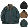 Herenjassen Winterfleecejack Corduroy Tooling Casual Koreaans Effen voor heren Dons Large Tall