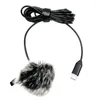 Microfoons Type C Clip-on microfoon Reisvriendelijk Lavalier Revers Microfoon Kwaliteit Opname 3 stijlen Voor podcasts Dicteren U4LD