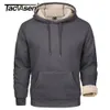 Heren Hoodies Sweatshirts TACVASEN Dikker Fleece Hoodies Mannen Lente Winter Casual Hoodie Sweatshirts Kapmantel Mannelijke Oversized Trui Herenkleding 231201