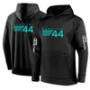 Sweats à capuche pour hommes 2023/2024 Nouveau F1 Formula One Racing Team Sweatshirts Pilote Lewis Hamilton Digital 44 À capuche à manches longues Hommes Veste Cordon Fermeture à glissière Soli 0m5g