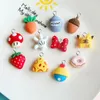 Charms 10Pcs Catoon Strawberry Bow Tie Resin Girl Kawaii Earrings Necklace Pendants Fashion Jewelry Decorate Supplies DIY Making