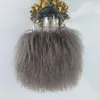 イブニングバッグ柔らかい本物の毛皮のウールチェーンショルダーバッグ女性デザイナー財布とハンドバッグ女性パーティークラッチクロスボディ高品質