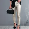 Spodnie damskie klasyczny streetwear seksowne chude sztuczne skórzane legginsy odporne na odporne na długie ubrania dla kobiet
