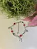 Bracciale con nota musicale Strand | Red Bead Y2k Star CoquetteRegali di Natale Cottagecore