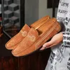 Kleid Schuhe Echtes Leder Herren Loafer Zapatos De Hombre Formale Kleider Männer Schuhe Business Casual Grün Orange Mokassin Turnschuhe Wohnungen 231201