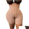 Cintura barriga shaper compressão mulheres shapewear dupla pressão bodysuit achatar abdômen treinador ajustável fechamento frontal gancho-olho dro dhvrm