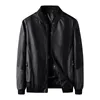 Men's Jackets Leather men's spring and autumn jackets Men's patchwork standing collar casual jacket Large youth trend baseball collar top 231202