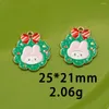 Charms 10pcs/Lot Christmas Snow Tree Bell Deer Oil Enamel DIY For Bag Earring Necklace Jewelry Making Handmade Pendant