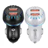 12W 2.5A Dual usb Ports Car Charger Portable Vehicle Power Adapters For Ipad Iphone 15 11 12 13 14 Samsung S23 S24 htc F1