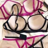 Bras sätter nya sexiga klassiska bandage push up bh set för kvinnor underkläder Europa spetsskärm CD -kopp plus storlek Brassiere Fe Lingeriel231202