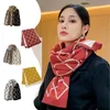 Scarves Women Autumn And Winter Double Sided Thickened Warm Shawl Scarf Classic Black White Checkerboard Cashmere Plaid