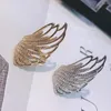 Cluster Rings HIBRIDE Wing Feather Design Long Full Finger Luxury Cubic Zircon Women Wedding Engagement Party Wrap Ring Jewelry Bijoux R-172