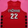 Nikivip Cincinnati Bearcats College Steve Logan #22 Retro Red White Basketball Jersey Ed Men Custom Numer Name Koszulki