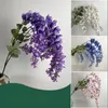 Decorative Flowers 110CM Artificial Wedding Ceiling Decoration With Arbor Wisteria Blossom Hanging Vine Pography Props And