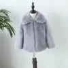 Para baixo casaco bebê inverno crianças jaqueta de pele de vison crianças menino menina quente falso outwear 231202