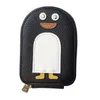 Kart tutucular sevimli penguenler pu para cüzdanı ile fermuar yüksek kapasiteli portatif çanta kadınlar için kız kızları yıl hediyesi