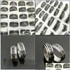 Smart Rings Wholesale 25st Spin Buddhism Inscriptions Blandade rostfritt stål Fashion Jewelry Summer Ring for Man Women Part Drop de Otecn