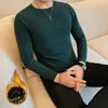 Herren-T-Shirts, Hemd für Herren, Herbst und Winter, dick, warm, langärmelig, runder Kragen, Slim-Fit, lässig, T-Shirt für Herren, große Größe 4XL-M