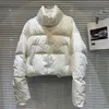 Women's Trench Coats PREPOMP 2023 Winter Arrival Turtleneck Diamonds Rhinestone Warm Coat Women White Duck Down Jacket