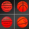 Wsparcie nadgarstka LED Basketball Light Up Bright Streetball klasyczny rozmiar 7 Luminous świecące na prezent urodzinowy 231202