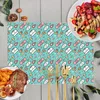 Table Mats ECG Print Placemat For Dining Kitchen Decor Linen Tableware Mat Coffee Cup Modern Accessories