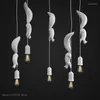 Pendant Lamps Nordic Resin Squirrel Led Lights Modern Industrial Children's Room Kitchen Hanging Lamp Loft Animal Light Fixtures Decor