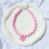 Dog Collars Princess Heart Pendant Pet Pearl Collar Necklace Cat Jewelry Puppy Accessories Chain Chihuahua Wedding