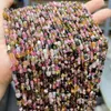 Pierres précieuses en vrac 15 "pouces 4-6mm perles de gravier de tourmaline colorées naturelles pierre de cristal de puce de forme libre irrégulière pour la fabrication de bijoux bracelet